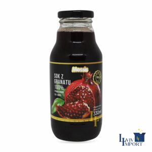 Сік скло MESSIS 330ml гранатовий 100% (15 шт/112 ящ)