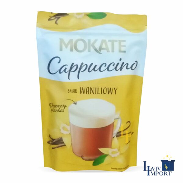 Напій капучино MOKATE 110g з ароматом ванілі (10 шт/160 ящ)
