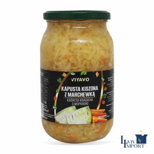 Капуста квашена з морквою VIYAVO 900ml/820g ск/б (8 шт/84 ящ)