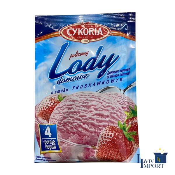 Суха суміш для приготування морозива CYKORIA 60g полуничне (25 шт/200 ящ)