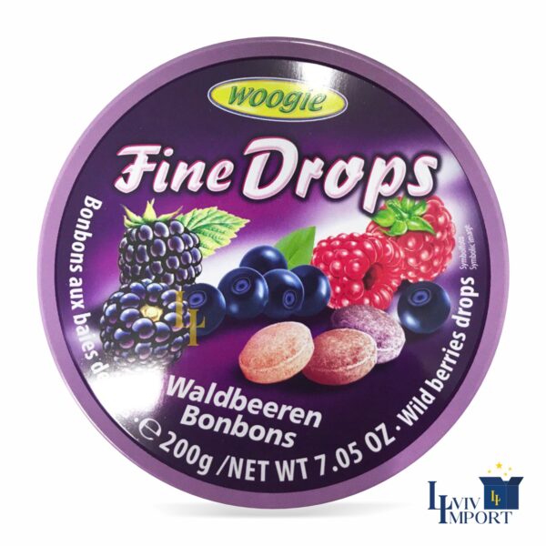 Льодяники Woogie Fine Drops 200g лісові ягоди (10 шт)