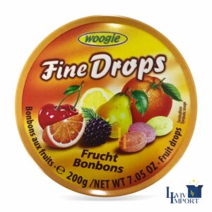 Льодяники Woogie Fine Drops 200g фруктовий мікс (10 шт)