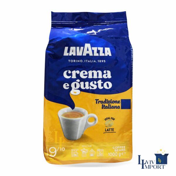Кава в зернах LAVAZZA 1kg Crema e Gusto Tradizione Italiana (6 шт/48 ящ)