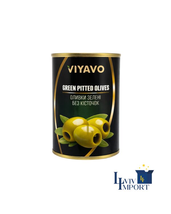 Оливки VIYAVO 314ml/280g зелені без кісточки ж/б (12 шт/196 ящ)