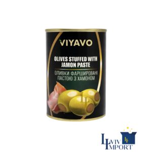Оливки VIYAVO 314ml/280g зелені з хамоном ж/б (12 шт/196 ящ)