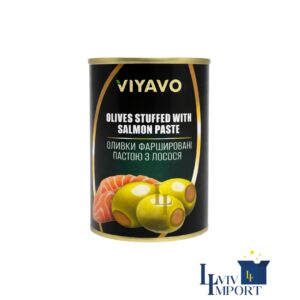 Оливки VIYAVO 314ml/280g зелені з лососем ж/б (12 шт/196 ящ)