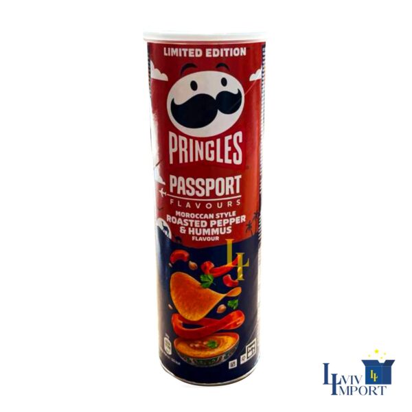Чипси PRINGLES 165g Moroccan Style Roasted Pepper&Hummus (19 шт/56 ящ)*