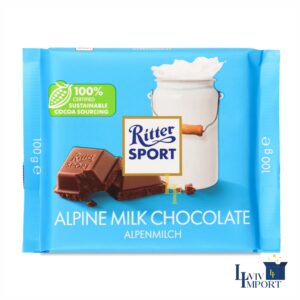 Шоколад молочний RITTER SPORT 100g з альпійським молоком (12 шт)