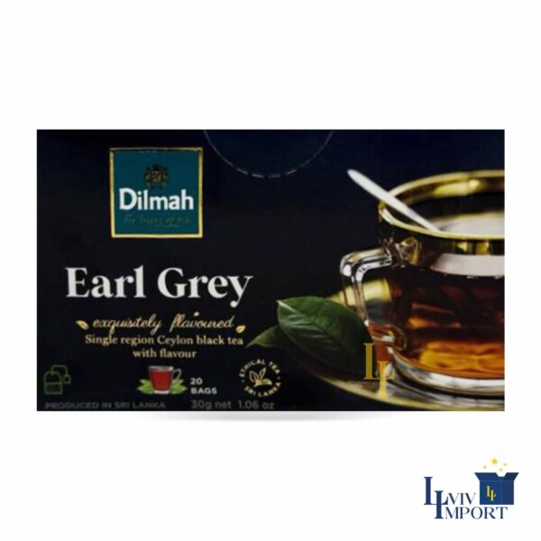 Чай чорний DILMAH 20x1.5g Earl Grey к/у (12 шт)