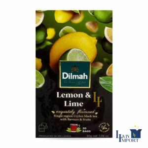 Чай чорний DILMAH 20x1.5g Лимон та лайм к/у (12 шт)