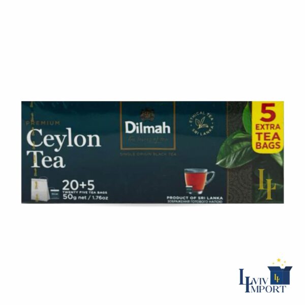 Чай чорний DILMAH (20+5)х2g Premium к/у (12 шт)