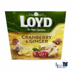 Чай фруктовий LOYD 20*2g журавлина та імбир (10 шт/140 ящ)
