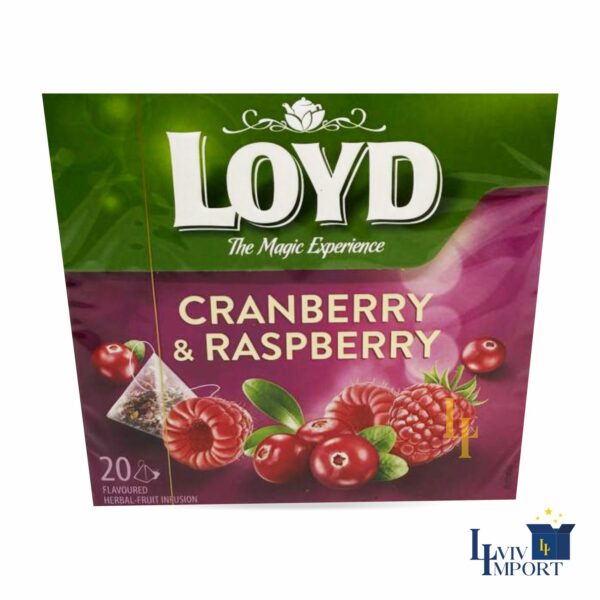 Чай фруктовий LOYD 20*2g журавлина і малина (10 шт/140 ящ)