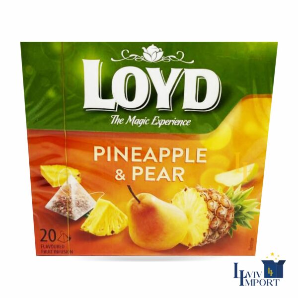 Чай фруктовий LOYD 20*2g ананас і груша (10 шт/140 ящ)