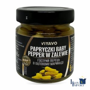 Перець маринований VIYAVO 225ml/185g гострий жовтий ск/б (8 шт/280 ящ)