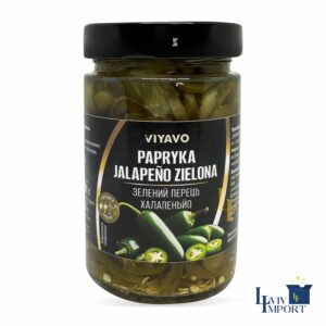Перець маринований VIYAVO 327ml/290g халапеньйо зелений різаний ск/б (8 шт/200 ящ)