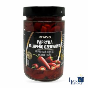 Перець маринований VIYAVO 327ml/290g халапеньйо червоний різаний ск/б (8 шт/200 ящ)