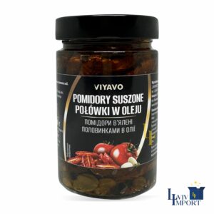 Помідори в'ялені VIYAVO 327ml/280g в олії половинки ск/б (8 шт/200 ящ)