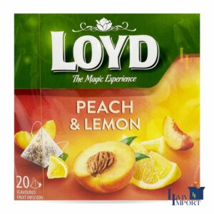 Чай фруктовий LOYD 20*2g персик і лимон (10 шт/140 ящ)