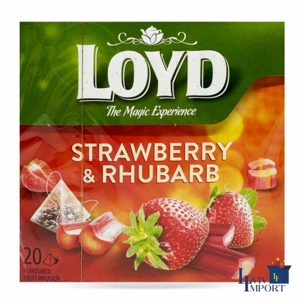 Чай фруктовий LOYD 20*2g полуниця і ревінь (10 шт/140 ящ)