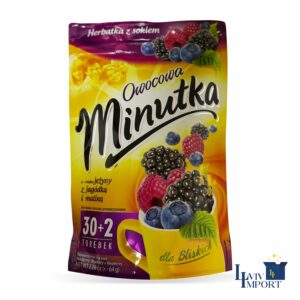 Чай фруктовий MINUTKA 64g 32х2g з ожиною
