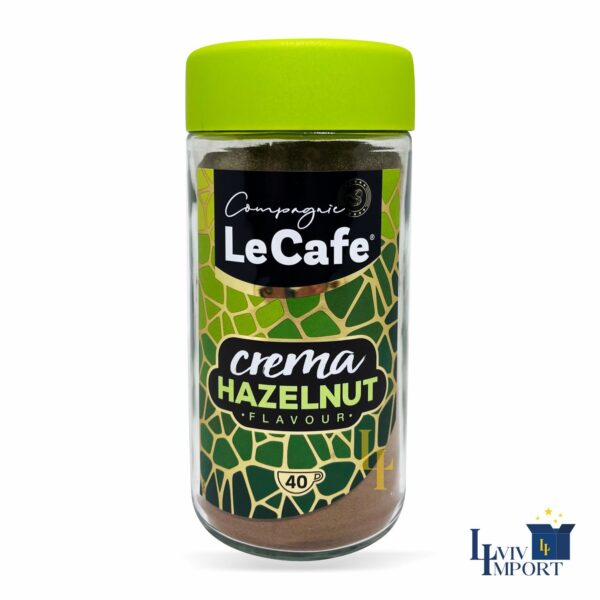 Кава розчинна LeCafe 75g Crema лісовий горіх ск/б (6 шт)