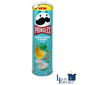 Чипси PRINGLES 165g Cream Cheese & Herbs (19 шт/56 ящ)*