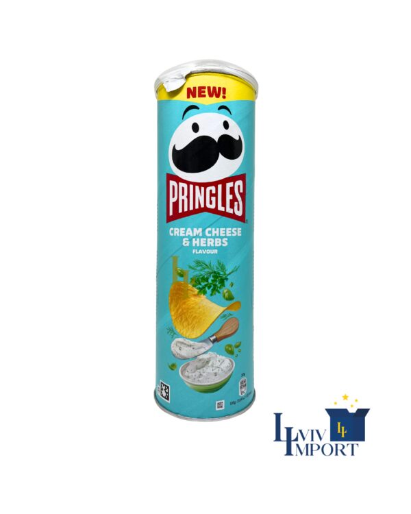 Чипси PRINGLES 165g Cream Cheese & Herbs (19 шт/56 ящ)*