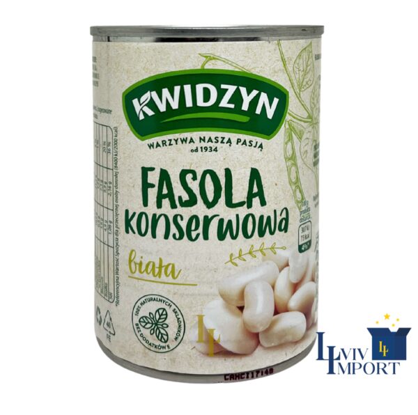 Квасоля біла KWIDZYN 400g ж/б (6 шт/286 ящ)